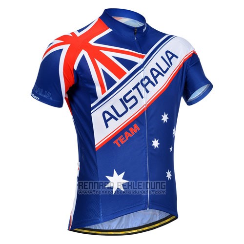 2014 Fahrradbekleidung Monton Champion Australien Trikot Kurzarm und Tragerhose